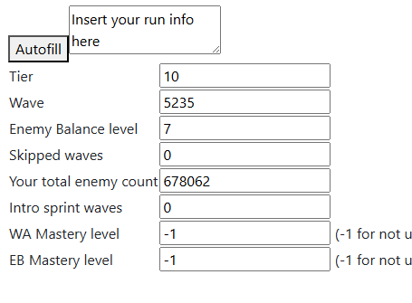 Spawn count estimation tool screenshot